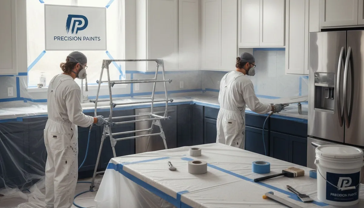 Cabinet painting service in Hoboken, NJ by Hoboken Paint Pros with a smooth, durable finish