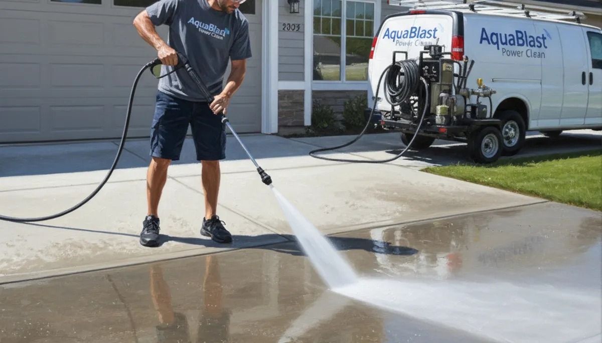 Hoboken, NJ concrete pressure cleaning by Hoboken Paint Pros removing dirt and mildew from walkway