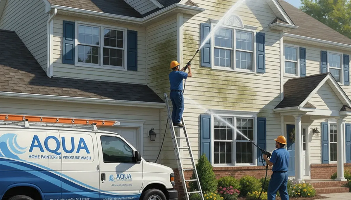 Vinyl siding pressure cleaning service in Hoboken, NJ for removing mildew and city grime