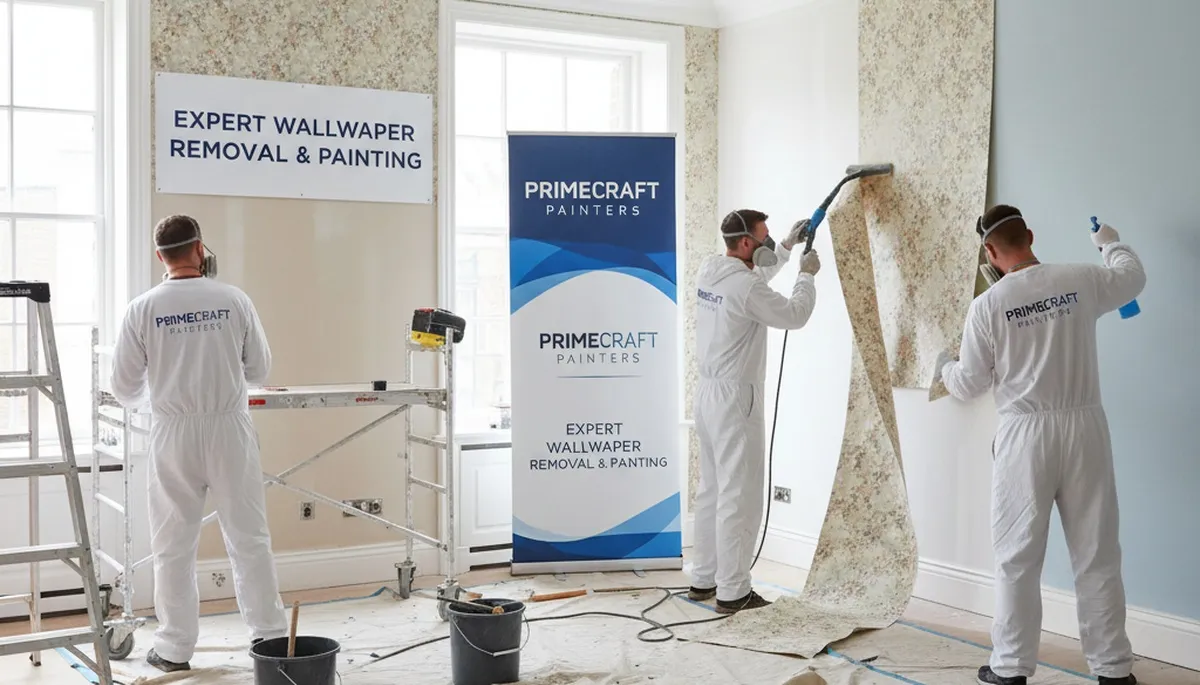 Wallpaper removal prep by Hoboken Paint Pros in Hoboken, NJ for smooth interior painting surfaces